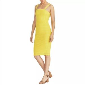⚡️SALE⚡️Rachel Roy Dew yellow textured sleeveless Dress